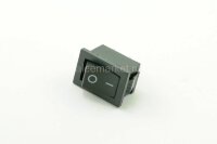 MRS-111 Выключатель клавишный прямоугольный без фиксации 21х15мм 2pin OFF-(ON) 6A 250V Черный