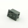 MRS-111 Выключатель клавишный прямоугольный без фиксации 21х15мм 2pin OFF-(ON) 6A 250V Черный