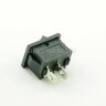 MRS-111 Выключатель клавишный прямоугольный без фиксации 21х15мм 2pin OFF-(ON) 6A 250V Черный