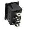 KCD1-102-C3-B/3P (MRS-102) Выключатель клавишный прямоугольный 21х15мм перекидной 3pin ON-ON 6A 250V Черный