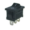 KCD1-102-C3-B/3P (MRS-102) Выключатель клавишный прямоугольный 21х15мм перекидной 3pin ON-ON 6A 250V Черный
