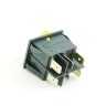KCD4-2101N Выключатель 2-х клавишный прямоугольный 28.5х21.7мм 2 группы 6pin OFF-ON  15A 250V с подсветкой Желтый
