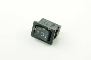 KCD1-103-C6-B/3P (MRS-102) Выключатель клавишный прямоугольный 21х15мм 3pin ON-OFF-ON 6A 250V Черный