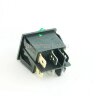 KCD4-2101N Выключатель 2-х клавишный прямоугольный 28.5х21.7мм 2 группы 6pin OFF-ON  15A 250V с подсветкой Красный+Зеленый