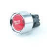 A2-23B Кнопка START ENGINE без фиксации 12V 50А (светодиод, контакты под винт) подсветка 12V Красная SCI Тайвань