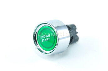 A2-23B Кнопка START ENGINE без фиксации 12V 50А (светодиод, контакты под винт) подсветка 12V Зеленая SCI Тайвань
