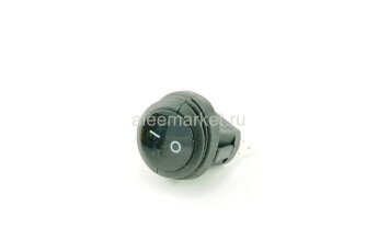 KCD8-11-FB1A IP-65 Выключатель влагостойкий клавишный круглый Ø20mm 3pin OFF-ON 6A 250V Черный