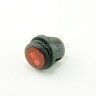 KCD8-11-FB1A IP-65 Выключатель влагостойкий клавишный круглый Ø20mm 3pin OFF-ON 6A 250V с подсветкой Красный