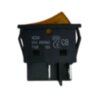 KCD4-201N-B-G/4P 30A Выключатель клавишный прямоугольный 2 группы 4pin OFF-ON 30A 250V с подсветкой Желтый 