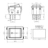 KCD4-201N-B-G/4P 30A Выключатель клавишный прямоугольный 2 группы 4pin OFF-ON 30A 250V с подсветкой Желтый 
