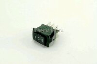 MRS-203-2 Выключатель клавишный прямоугольный 21х15мм 2группы контактов 6pin ON-OFF-ON 6A 250V Черный под клемму 4.8мм