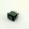 MRS-203-2 Выключатель клавишный прямоугольный 21х15мм 2группы контактов 6pin ON-OFF-ON 6A 250V Черный под клемму 4.8мм