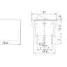 MRS-101-2 (KCD1-101N-2) Выключатель клавишный прямоугольный 21х15мм 3pin OFF-ON 6A 250V c подсветкой  Красный