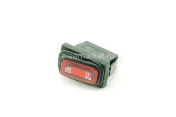 KCD1-11N FA4A IP-65 Выключатель влагостойкий клавишный прямоугольный 33х10мм 3pin OFF-ON 16A 250V под клемму 6.3мм c подсветкой Красный