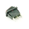 KCD1-11N FA4A IP-65 Выключатель влагостойкий клавишный прямоугольный 33х10мм 3pin OFF-ON 16A 250V под клемму 6.3мм c подсветкой Красный