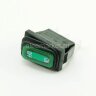 KCD1-11N FA4A IP-65 Выключатель влагостойкий клавишный прямоугольный 33х10мм 3pin OFF-ON 16A 250V под клемму 6.3мм c подсветкой Зеленый