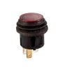 ASW-29D Кнопка круглая влагозащищенная IP-65 c фиксацией OFF-ON 3 pin крепится на защелках с подсветкой 12V Красная