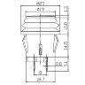 ASW-29D Кнопка круглая влагозащищенная IP-65 c фиксацией OFF-ON 3 pin крепится на защелках с подсветкой 12V Красная
