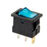 MRS-101-2 (KCD1-101N-2) Выключатель клавишный прямоугольный 21х15мм 3pin OFF-ON 6A 250V c подсветкой  Синий
