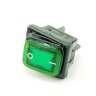 KCD4-201BN-G/4P IP-65 (SC 767B) Выключатель прямоугольный влагостойкий 4pin 2группы контактов ON-OFF 16A 220V с подсветкой Зеленый