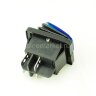 KCD4-201BN-G/4P IP-65 (SC 767B) Выключатель прямоугольный влагостойкий 4pin 2группы контактов ON-OFF 16A 220V с подсветкой Синий