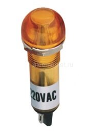 XD10-5 Индикатор 12V в пластиковом корпусе Ø10мм Желтый крепится гайкой