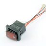 IRS-201-1C 30А IP-65 (SC 767B) Выключатель прямоугольный влагостойкий 4pin 2группы контактов ON-OFF 16A 220V с подсветкой Красный c проводом