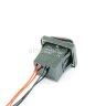 IRS-201-1C 30А IP-65 (SC 767B) Выключатель прямоугольный влагостойкий 4pin 2группы контактов ON-OFF 16A 220V с подсветкой Красный c проводом