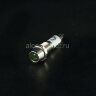 DX10-1M Индикатор светодиодный 12V в металлическом корпусе Ø10мм Зеленый крепится гайкой