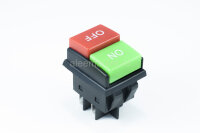 KCD3-03 Выключатель прямоугольный 4pin 2группы контактов ON-OFF 16A 220V Красный+Зеленый