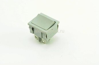 MRS-201 Выключатель клавишный прямоугольный 22х19мм 2группы контактов 4pin OFF-ON 6A 250V под клемму 4.8мм Серый