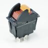 KCD3-05 Выключатель прямоугольный 4pin 2группы контактов ON-OFF 16A 220V Черный с защитой от непреднамеренного включения