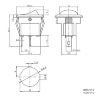 KCD5-101-2-GR/2P (SMRS-101-2) Выключатель клавишный малый круглый Ø14.4mm 2pin OFF-ON 3А 220V Серый