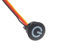 YD-AJ-3 Кнопка сенсорная Ø16mm с проводом 15см Вкл/Выкл +диммер подстроечный с памятью яркости Черная