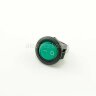 KCD5-101-2-R/2P (SMRS-101-2) Выключатель клавишный малый круглый Ø14.4mm 2pin OFF-ON 3А 220V Зеленый
