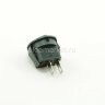 KCD5-101-2-R/2P (SMRS-101-2) Выключатель клавишный малый круглый Ø14.4mm 2pin OFF-ON 3А 220V Зеленый