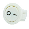 KCD5-102-2-W/2P (SMRS-102-2) Выключатель клавишный малый круглый Ø14.4mm 3pin ON-ON 3А 220V Белый