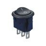 KCD5-102-2-B/2P (SMRS-102-2) Выключатель клавишный малый круглый Ø14.4mm 3pin ON-ON 3А 220V Черный