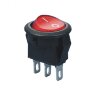 KCD5-102-2-R/2P (SMRS-102-2) Выключатель клавишный малый круглый Ø14.4mm 3pin ON-ON 3А 220V Красный