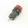 AD16-16E Индикатор светодиодный в пластиковом корпусе Ø16мм 12-24V крепится гайкой контакты под пайку Красный