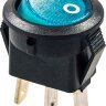 KCD5-101N-2-BL/3P (SMRS-101N-2)  Выключатель клавишный малый круглый Ø14.4mm 3pin OFF-ON 3А 220V с подсветкой Синий