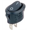 KCD1-9-101 (MRS-101-10) Выключатель клавишный овальный 22.5x13mm 2pin OFF-ON 6A 250V Черный