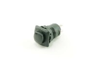 DS-226 Кнопка с пластиковым корпусом квадратная с круглой посадкой Ø12.5мм с фиксацией 2pin OFF-ON  крепится гайкой снизу 1A 250V Черная