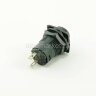 DS-226 Кнопка с пластиковым корпусом квадратная с круглой посадкой Ø12.5мм с фиксацией 2pin OFF-ON  крепится гайкой снизу 1A 250V Черная