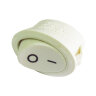 KCD1-9-101 (MRS-101-10) Выключатель клавишный овальный 22.5x13mm 2pin OFF-ON 6A 250V Белый