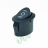 KCD1-9-103 (MRS-103-10) Выключатель клавишный овальный 3 положения 22.5x13mm 2pin ON-OFF-ON 6A 250V Черный