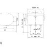 KCD1-9-103 (MRS-103-10) Выключатель клавишный овальный 3 положения 22.5x13mm 2pin ON-OFF-ON 6A 250V Черный