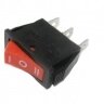 KCD3-103/3P (791) Выключатель клавишный прямоугольный 33х10мм 3pin ON-OFF-ON 16A 250V под клемму 6.3мм Красный