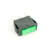 KCD3-103/3P (791) Выключатель клавишный прямоугольный 33х10мм 3pin ON-OFF-ON 16A 250V под клемму 6.3мм Зеленый