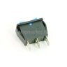 KCD3-103/3P (791) Выключатель клавишный прямоугольный 33х10мм 3pin ON-OFF-ON 16A 250V под клемму 6.3мм Синий